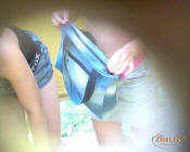 Spy upon teeny girls thru the hole in the beach cabin