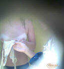 Two girls at beach cabin