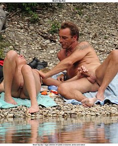 nudist giper sexuality - erections on beach